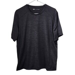 REI Co-op Men Large Gray Heathered Short Sleeve Athletic T Shirt Top F05